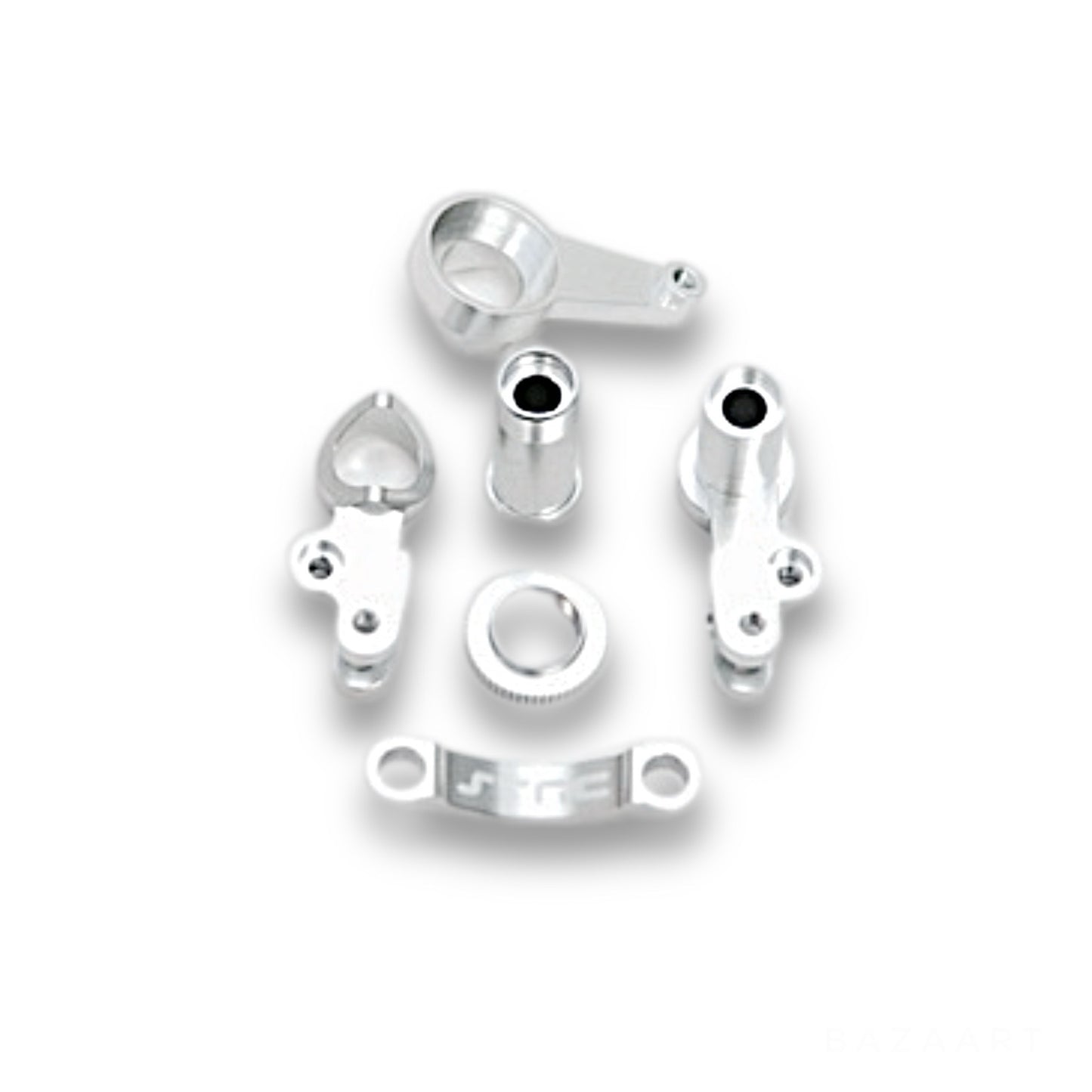 Team STRC Aluminum CNC Machined Multi-Piece Steering Bellcrank Set