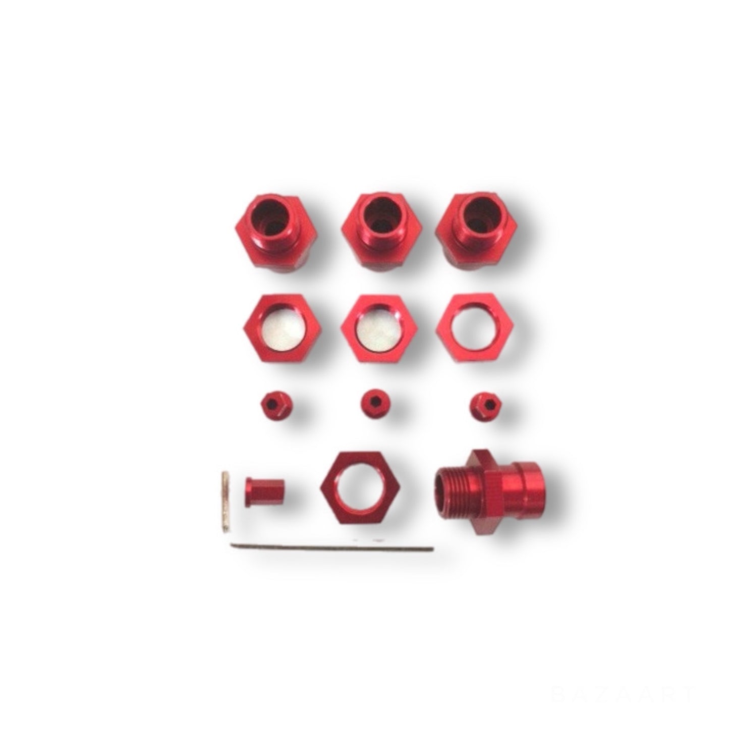 CNC Machined Aluminum 17mm Hex Adatpers