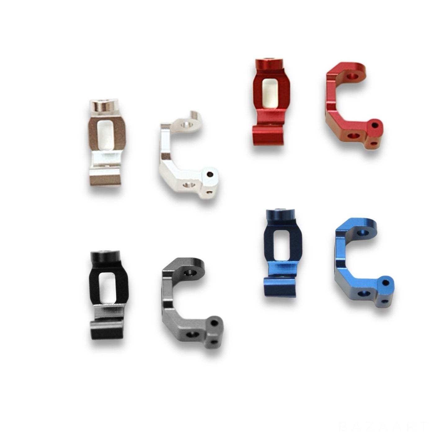 CNC Machined Alum. HD Front Caster Blocks (1 Pair)