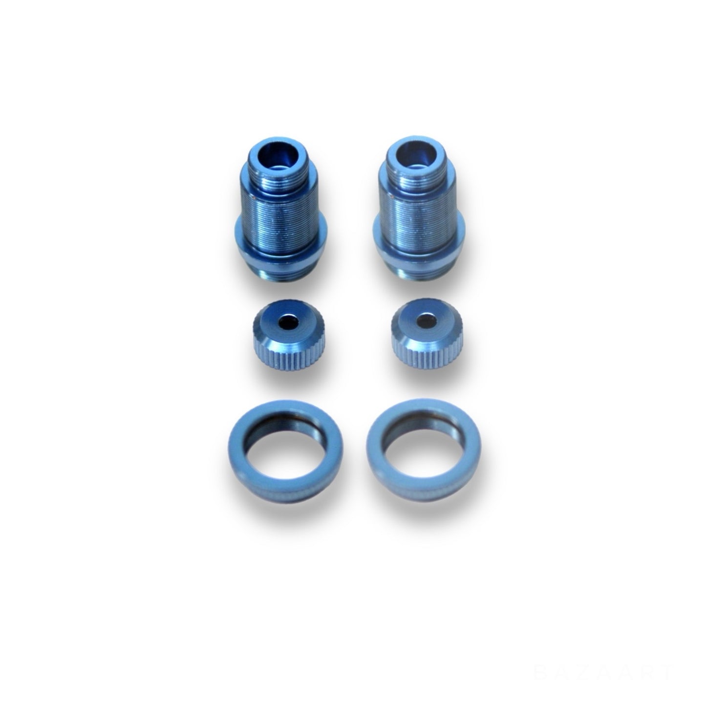 CNC Machined Alum. Threaded Shock Bodies w/alum. Collars (1 Pair)