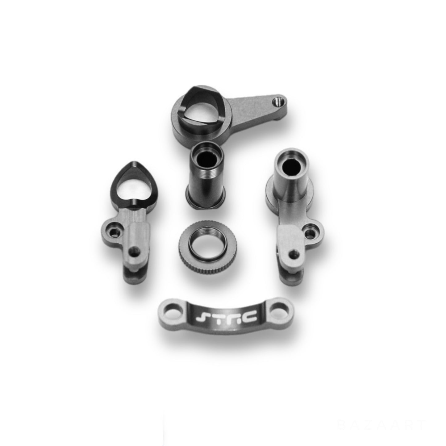 Team STRC Aluminum CNC Machined Multi-Piece Steering Bellcrank Set
