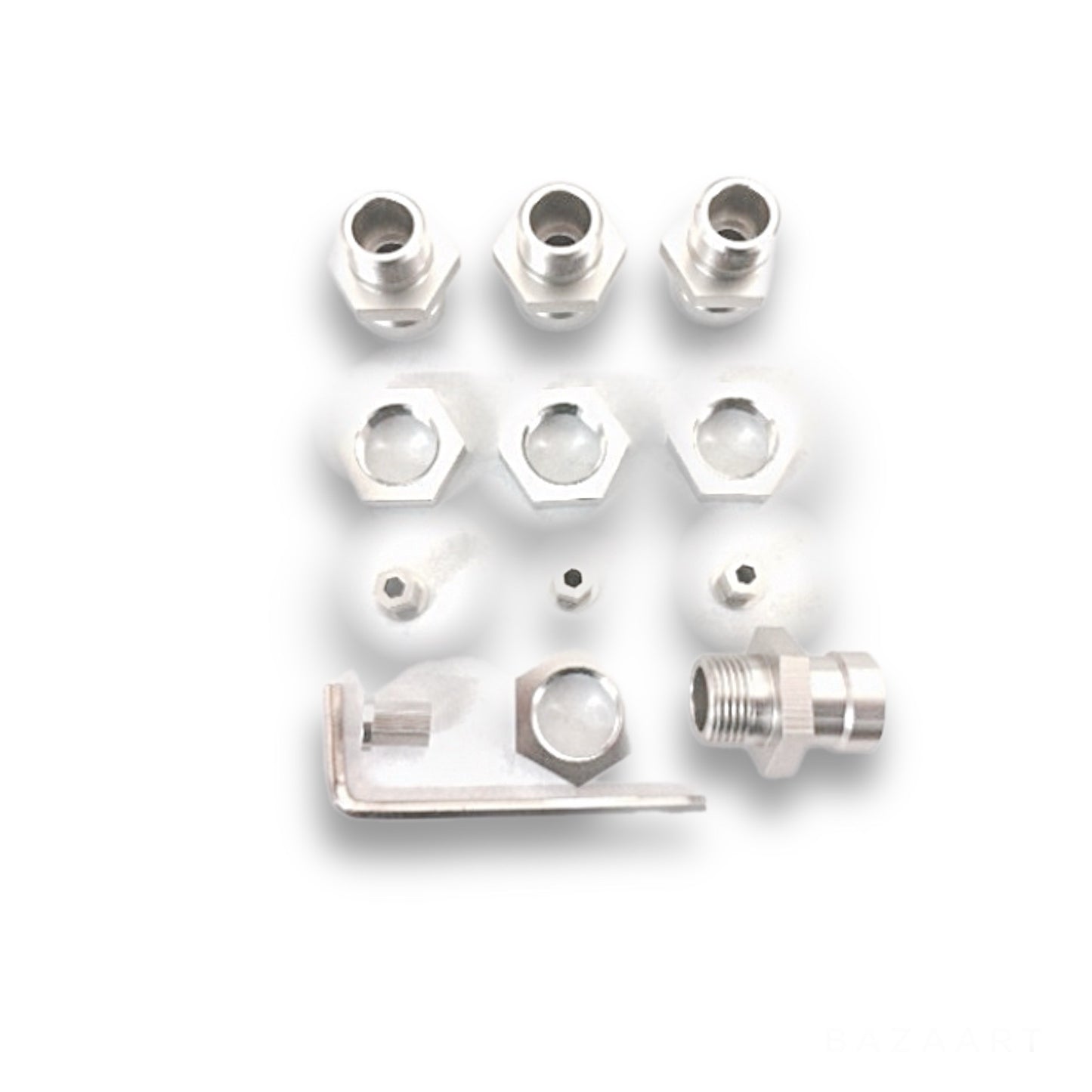 CNC Machined Aluminum 17mm Hex Adatpers