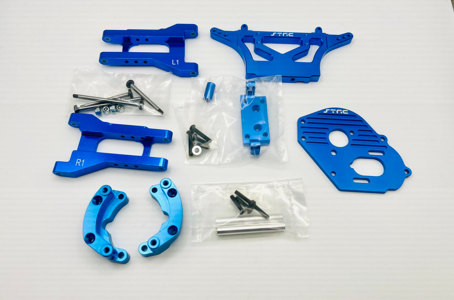 STRC Essential Aluminum Option parts package kit Traxxas Drag Slash 2WD (Blue)