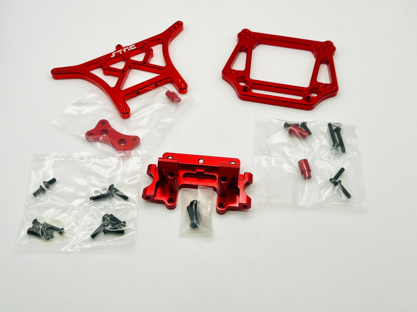 STRC Aluminum First Step Upgrade Kit for Slash/Stampede/Drag Slash 2wd (red)