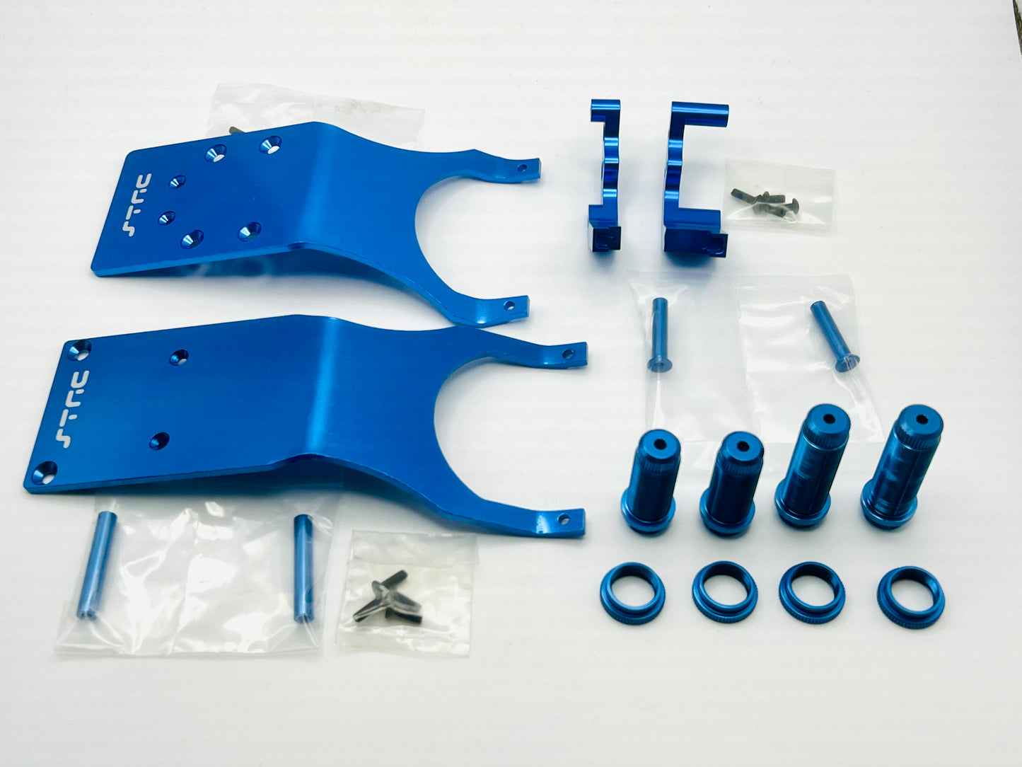 STRC Aluminum Under Armor kit for Traxxas Slash 2WD (Blue) w/shocks upgrade