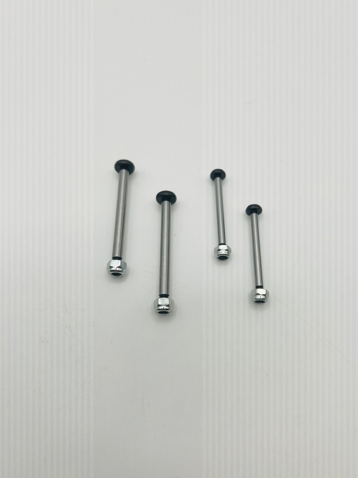 NEW! Team STRC Heat Treated Polished Steel Lock-Nut Style Hinge-Pin Kit for Traxxas Slash (2wd), Rustler, Stampede w/new Outer HD Suspension