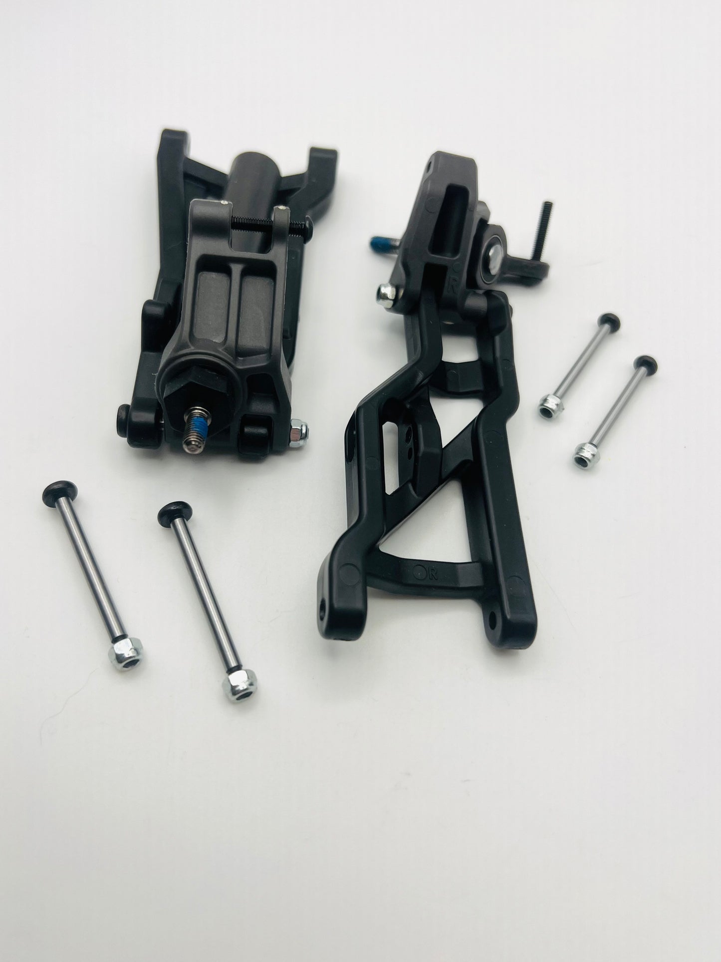 NEW! Team STRC Heat Treated Polished Steel Lock-Nut Style Hinge-Pin Kit for Traxxas Slash (2wd), Rustler, Stampede w/new Outer HD Suspension