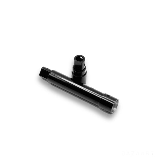 CNC Machined Brass Front Axle Tubes (Black Coated)