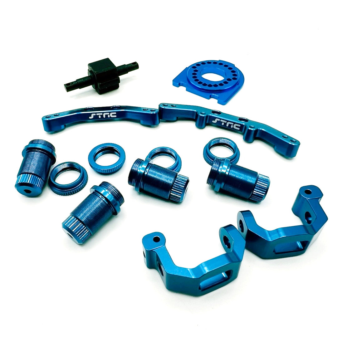 STRC Ultimate Traxxas 4Tec/4Tec Drift Stage 1 Aluminum Option Parts combo Blue