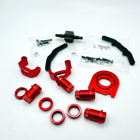 STRC Ultimate Traxxas 4Tec/4Tec Drift Stage 1 Aluminum/Graphite Option Parts combo Red