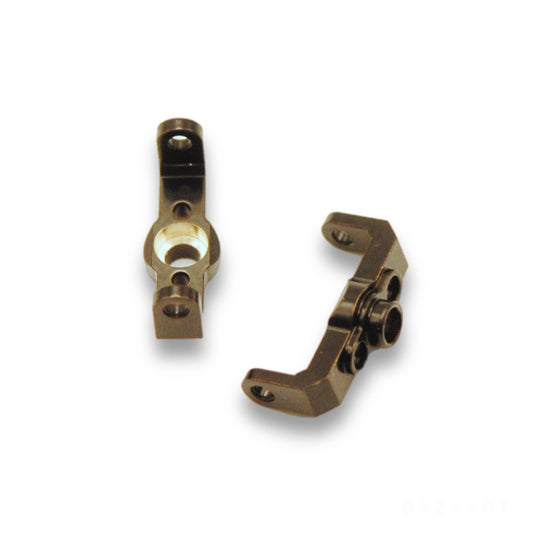 CNC Machined Brass Caster Blocks (1 Pair, Black)