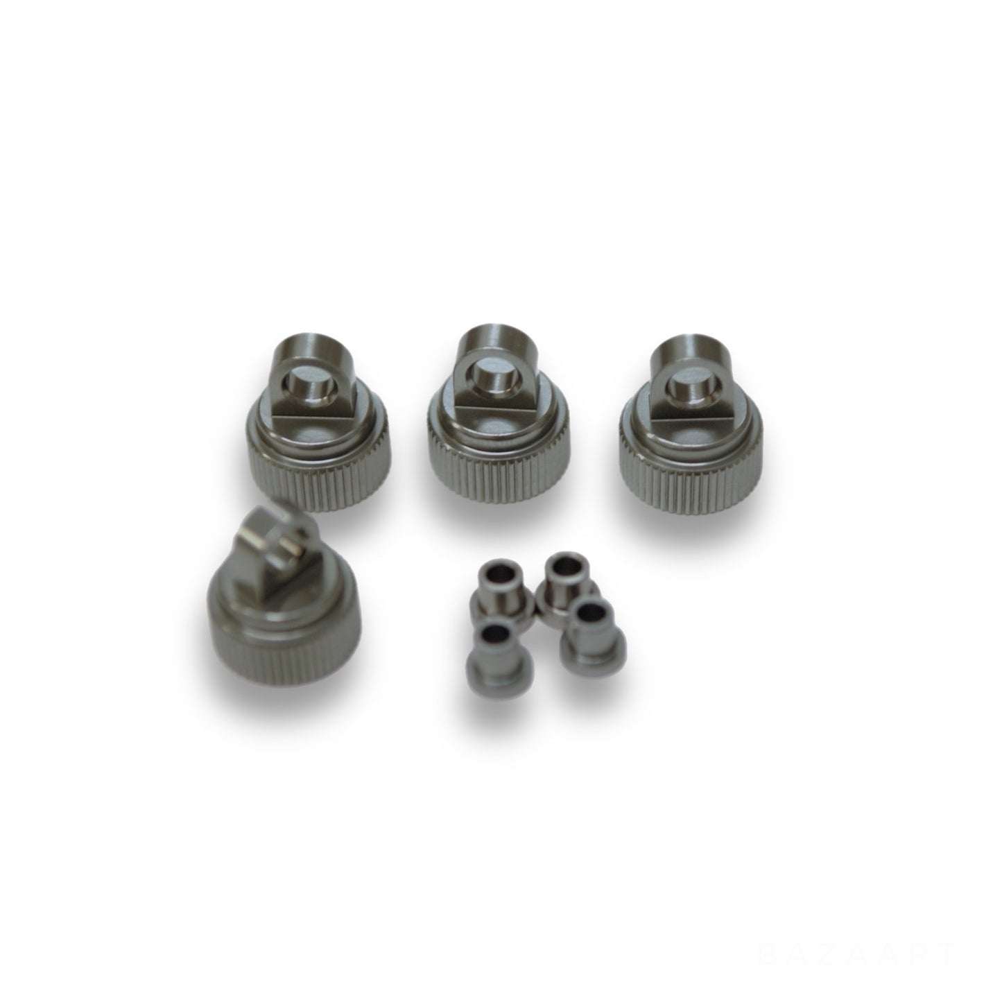 CNC Machined Alum. Shock Caps (4 Pcs w/alum. Shock Bushings)