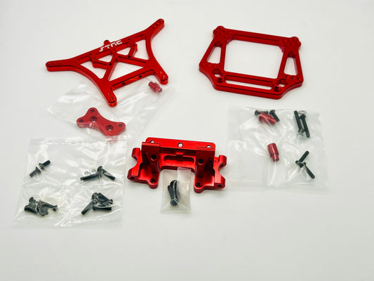 STRC Aluminum First Step Upgrade Kit for Slash/Stampede/Drag Slash 2wd (red)