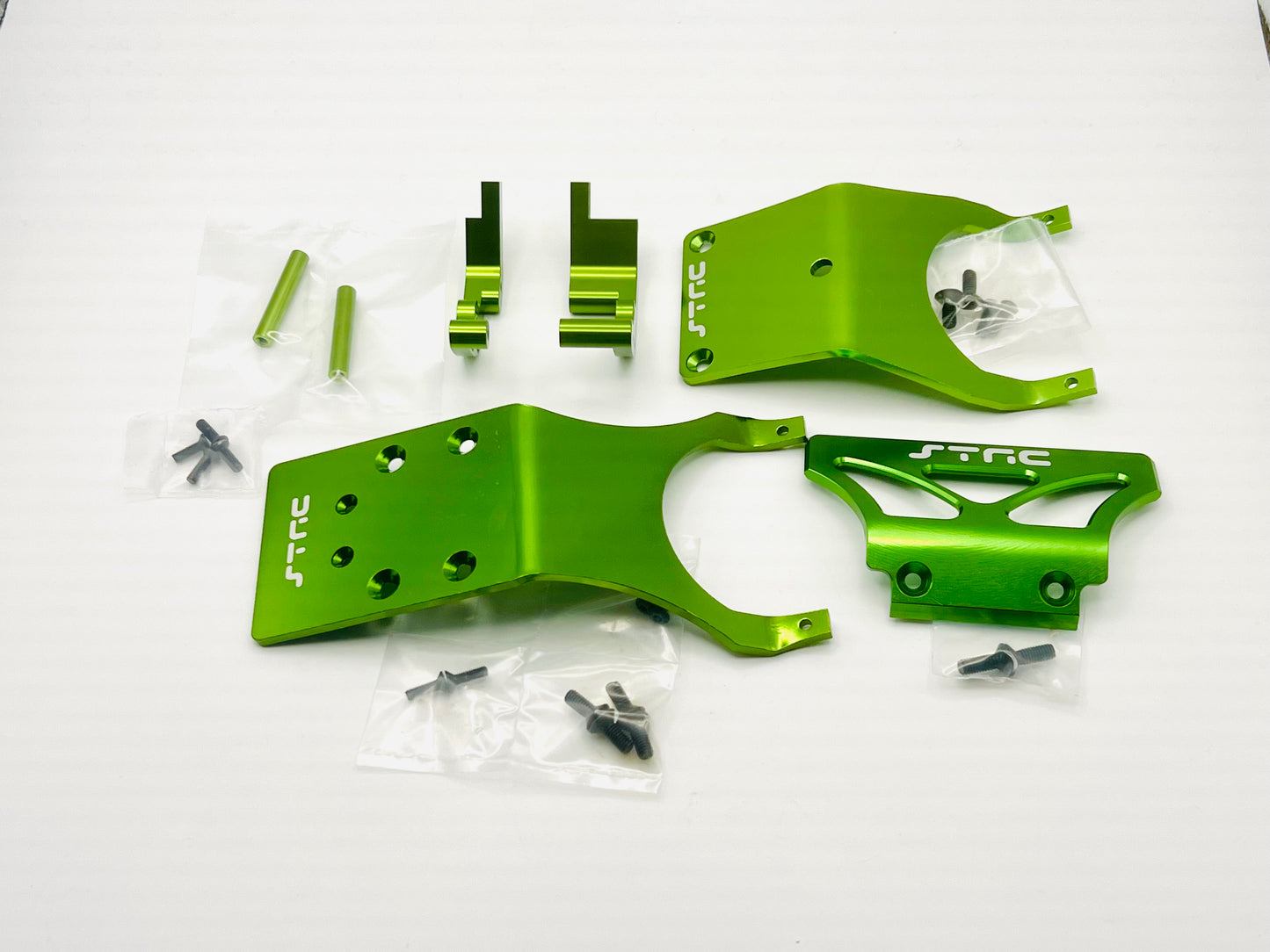STRC Aluminum Under Armor kit for Stampede 2WD (Green Anodized)