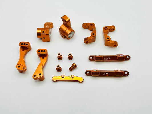 STRC Performance Aluminum Option Parts Associated DR10 Drag/SR10M Dirt Oval Orange Anodized
