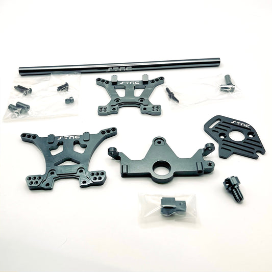 STRC Aluminum Option Parts Package for Slash 4x4, Stampede 4x4 and Rustler 4x4 (Gun Metal)