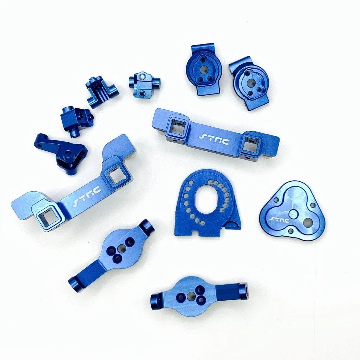 STRC Ultimate Aluminum Option Parts Package Traxxas TRX-4 Defender/Sport (Blue)