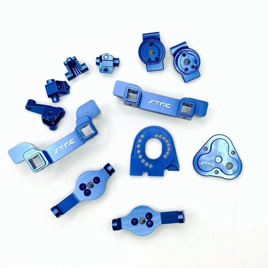 STRC Ultimate Aluminum Option Parts Package Traxxas TRX-4 Defender/Sport (Blue)