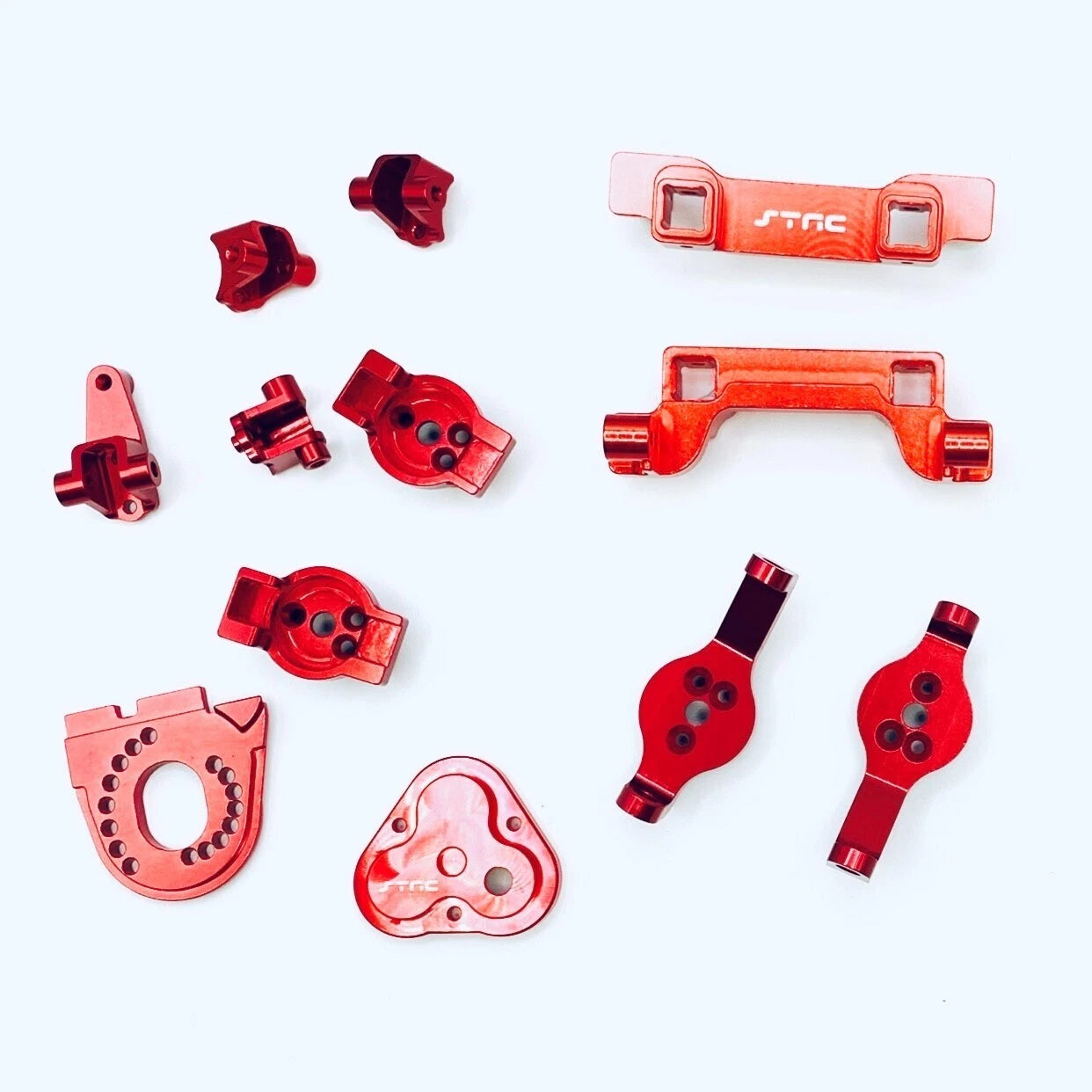 STRC Ultimate Aluminum Option Parts Package Traxxas TRX-4 Defender/Sport (Red)